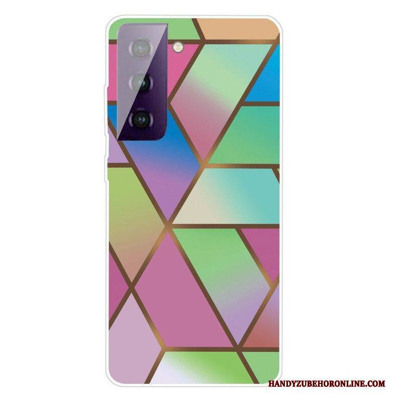 Hülle Für Samsung Galaxy S21 FE Geometrischer Marmor