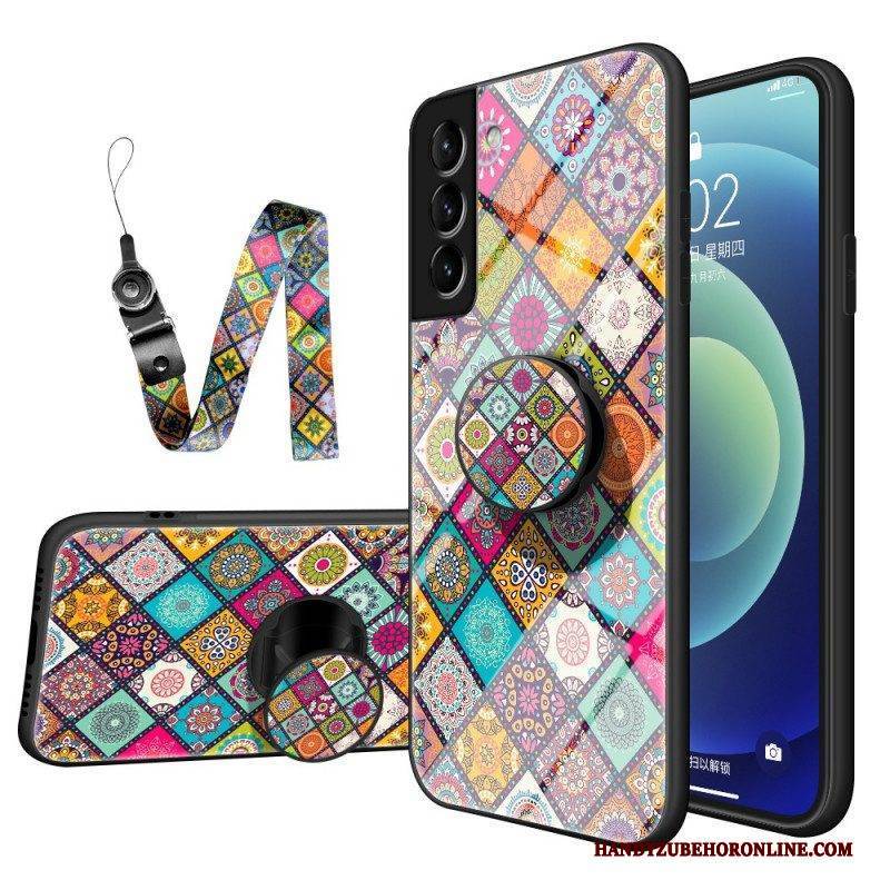 Hülle Für Samsung Galaxy S22 5G Patchwork-magnethalter