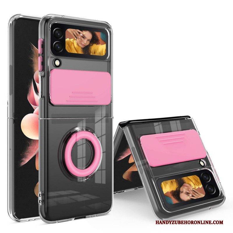 Hülle Für Samsung Galaxy Z Flip 3 5G Flip Case Ring Und Abdeckung Des Fotomoduls