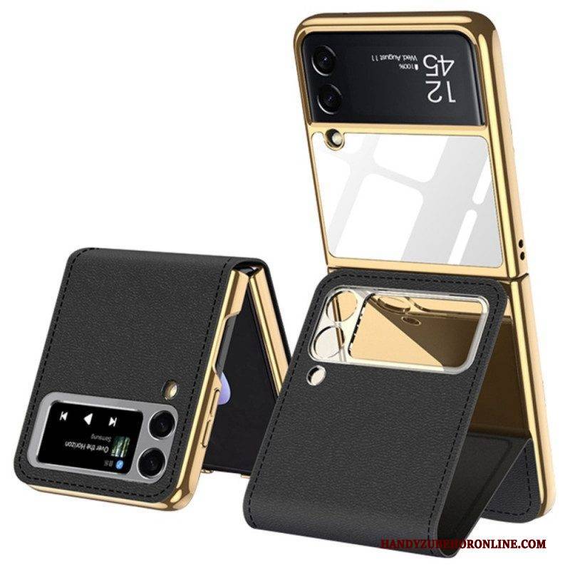 Hülle Für Samsung Galaxy Z Flip 3 5G Flip Case Spiegel Und Abnehmbarer Ständer