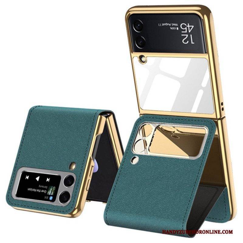 Hülle Für Samsung Galaxy Z Flip 3 5G Flip Case Spiegel Und Abnehmbarer Ständer