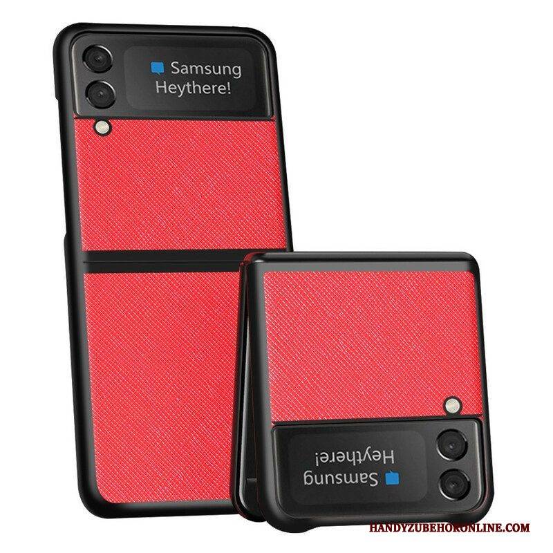 Hülle Für Samsung Galaxy Z Flip 3 5G Flip Case Strukturiertes Kunstleder