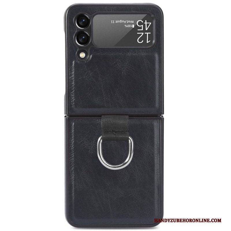 Hülle Für Samsung Galaxy Z Flip 3 5G Flip Case Vintage-lederstil Mit Ring