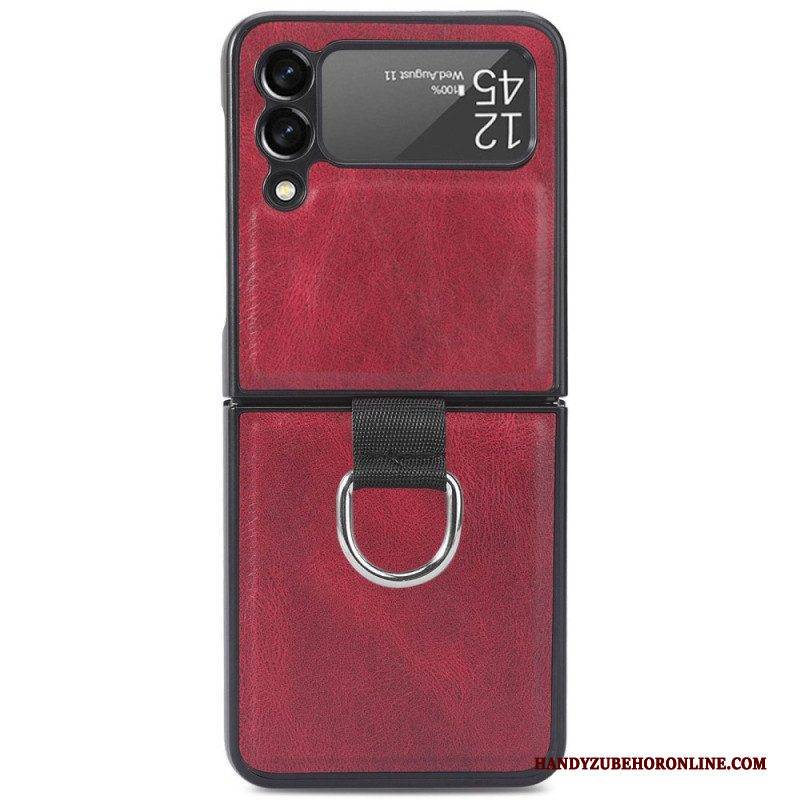 Hülle Für Samsung Galaxy Z Flip 3 5G Flip Case Vintage-lederstil Mit Ring