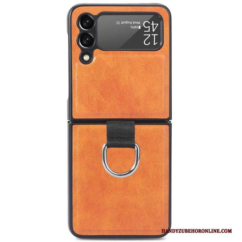 Hülle Für Samsung Galaxy Z Flip 3 5G Flip Case Vintage-lederstil Mit Ring