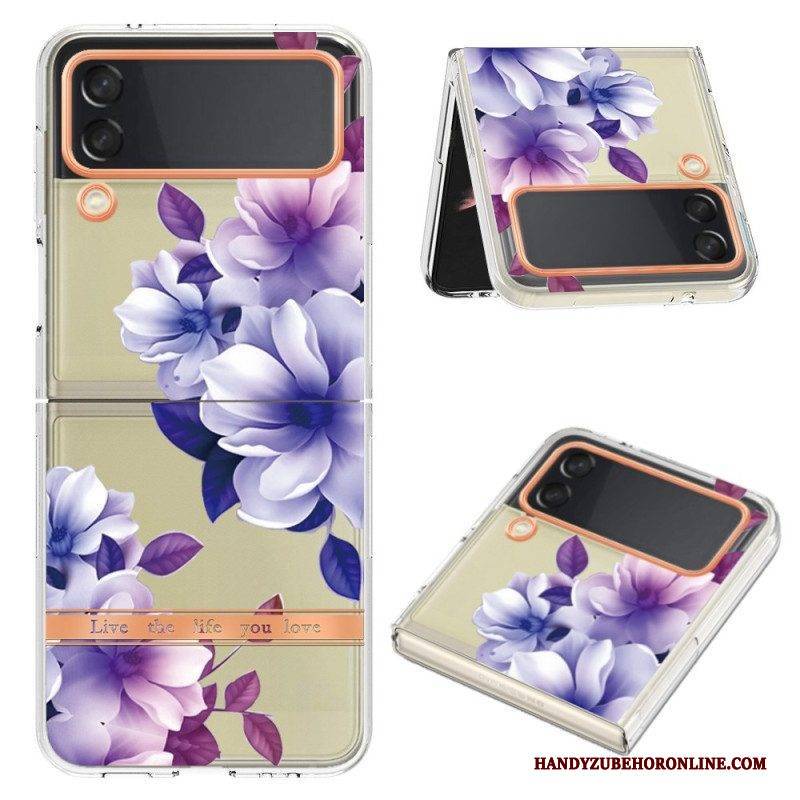 Hülle Für Samsung Galaxy Z Flip 4 Flip Case Blumen-