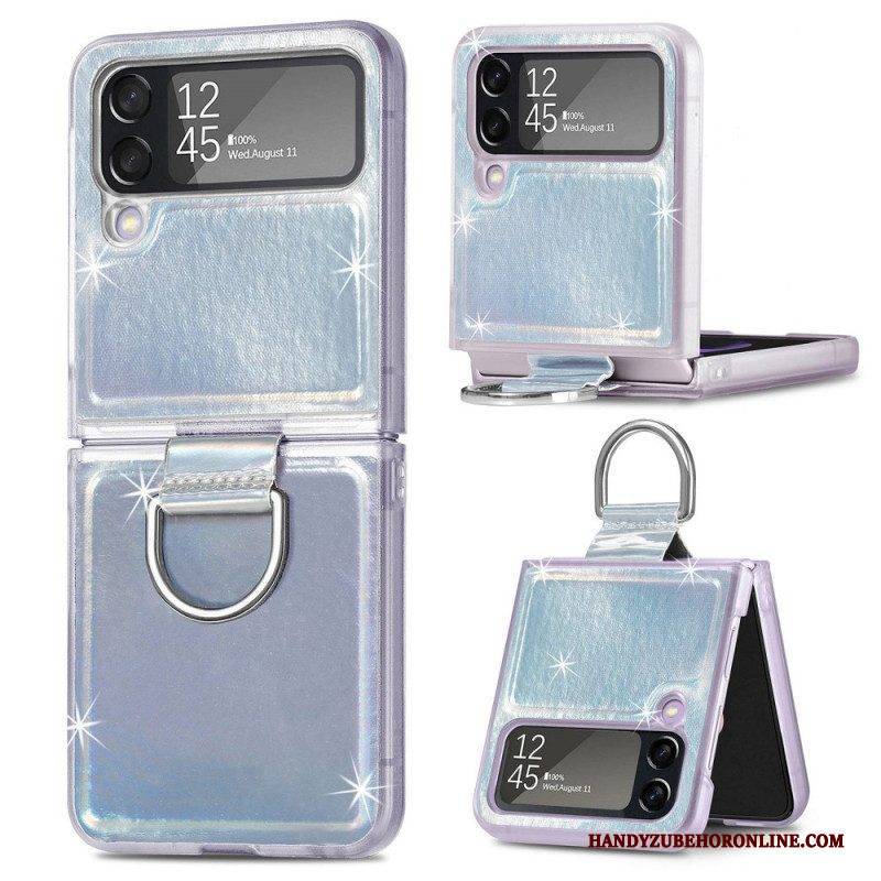 Hülle Für Samsung Galaxy Z Flip 4 Flip Case Elektrische Farben Und Ring