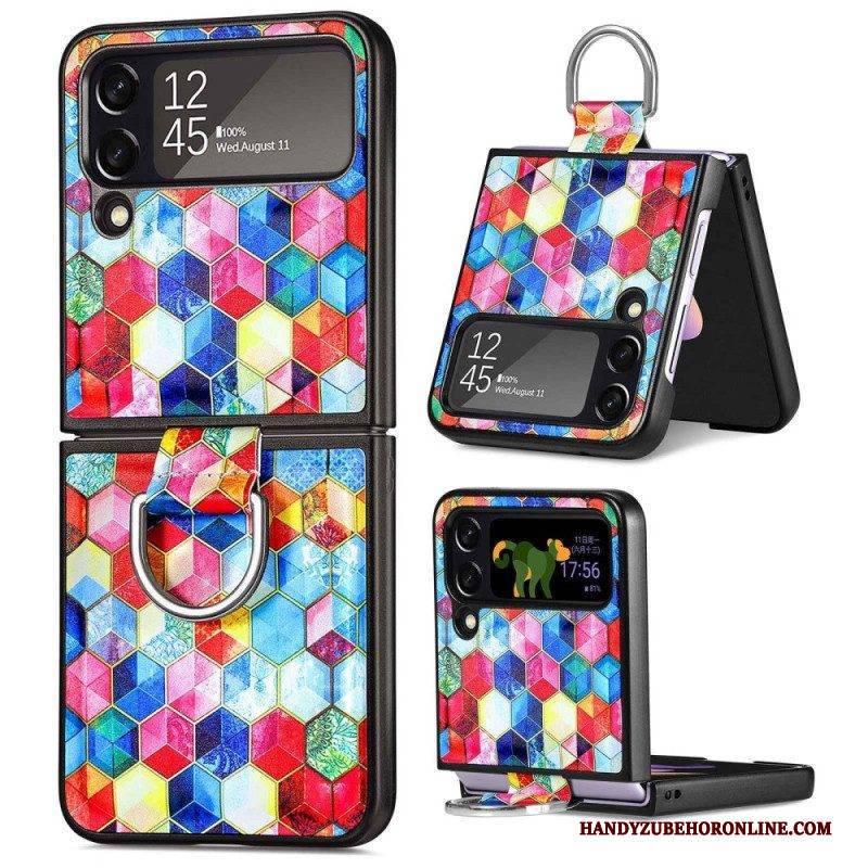 Hülle Für Samsung Galaxy Z Flip 4 Flip Case Fantasie Mit Ring Caseneo