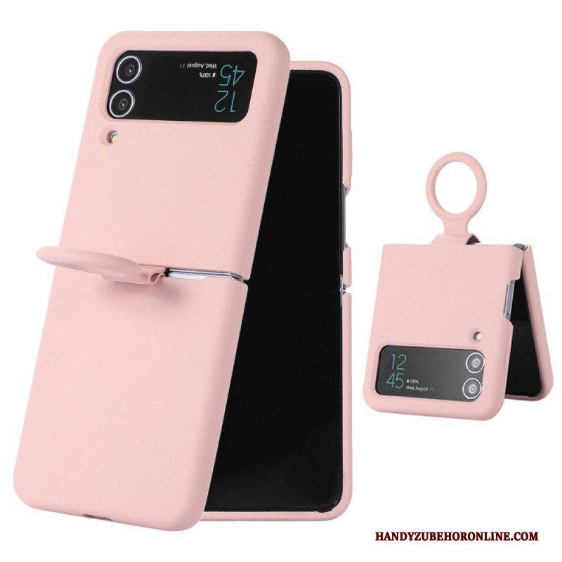 Hülle Für Samsung Galaxy Z Flip 4 Flip Case Flüssigsilikon Mit Ring