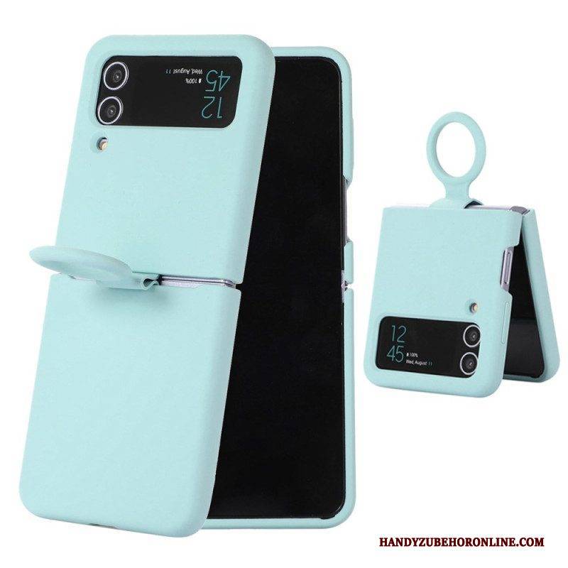 Hülle Für Samsung Galaxy Z Flip 4 Flip Case Flüssigsilikon Mit Ring