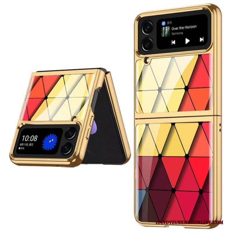 Hülle Für Samsung Galaxy Z Flip 4 Flip Case Gkk Harlequin Gehärtetes Glas