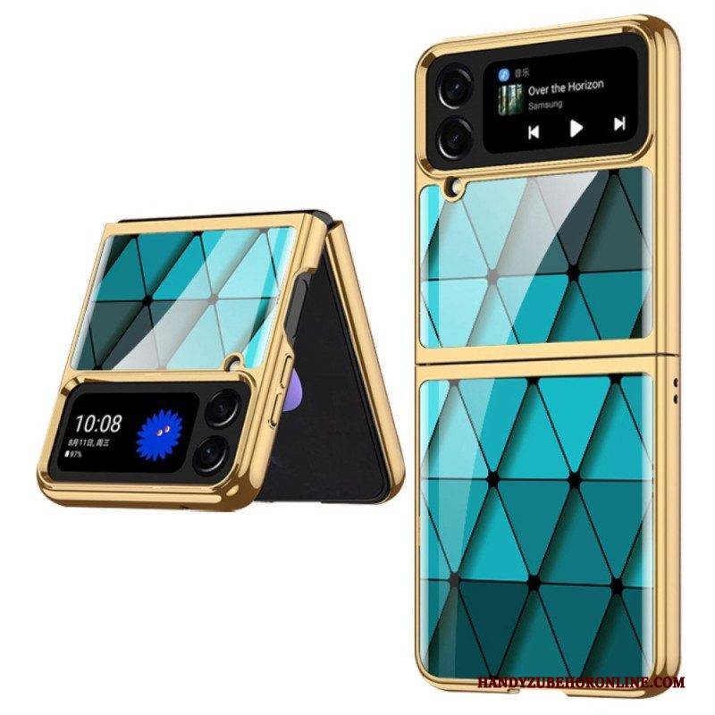 Hülle Für Samsung Galaxy Z Flip 4 Flip Case Gkk Harlequin Gehärtetes Glas