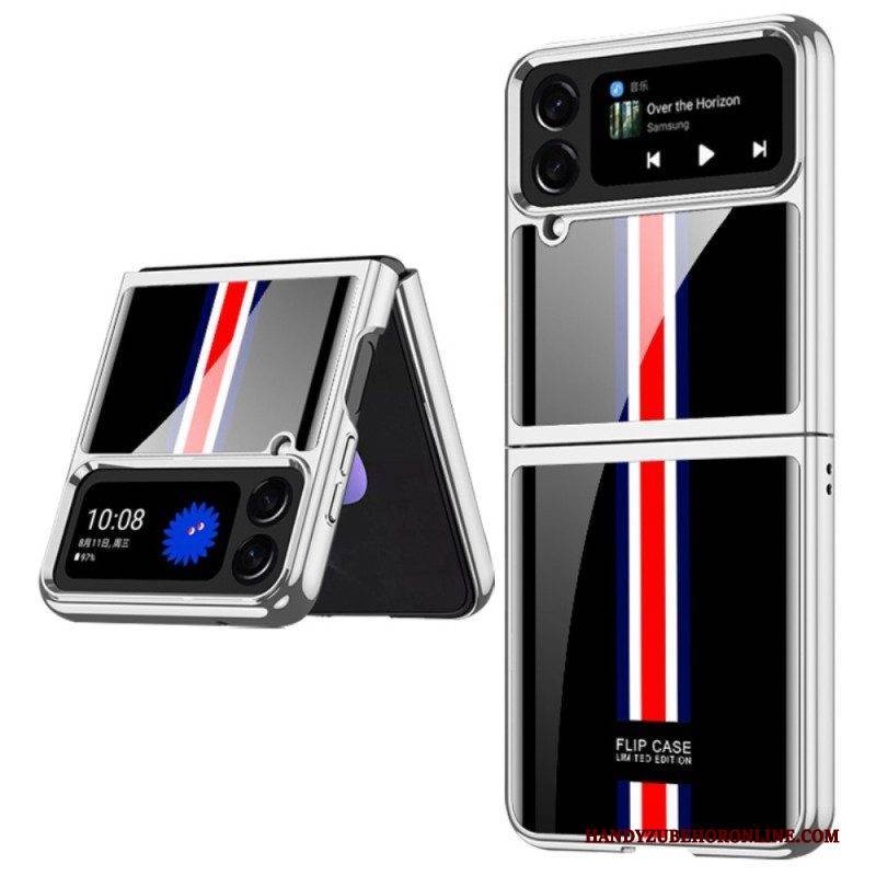 Hülle Für Samsung Galaxy Z Flip 4 Flip Case Gkk Tricolor Gehärtetes Glas