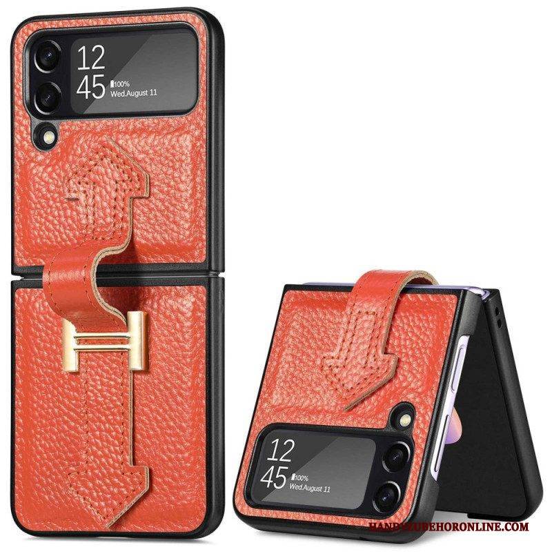 Hülle Für Samsung Galaxy Z Flip 4 Flip Case Leder Und Anhänger