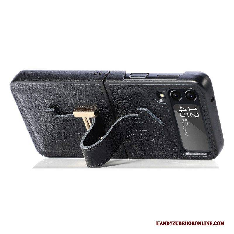 Hülle Für Samsung Galaxy Z Flip 4 Flip Case Leder Und Anhänger