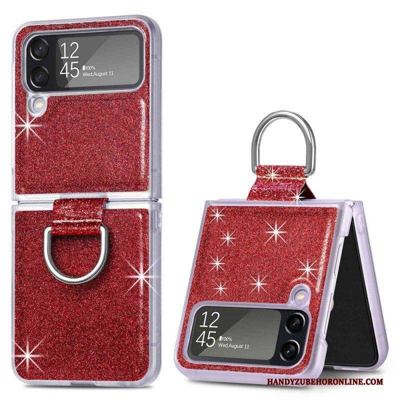 Hülle Für Samsung Galaxy Z Flip 4 Flip Case Pailletten Und Ring