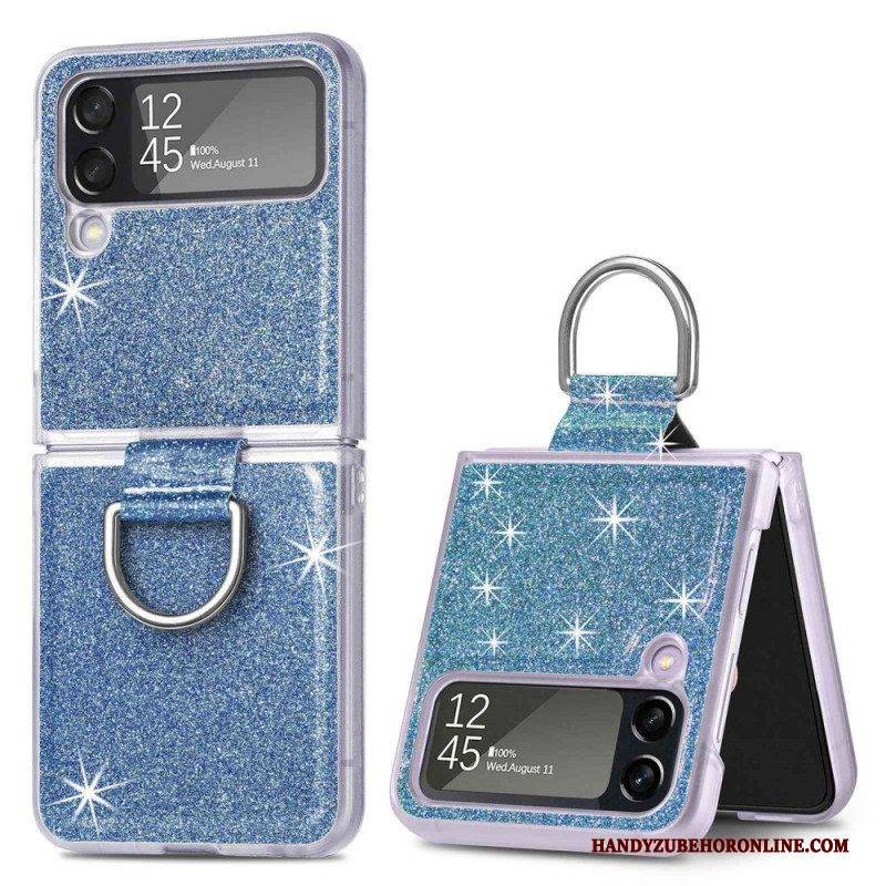 Hülle Für Samsung Galaxy Z Flip 4 Flip Case Pailletten Und Ring