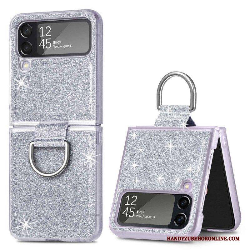 Hülle Für Samsung Galaxy Z Flip 4 Flip Case Pailletten Und Ring