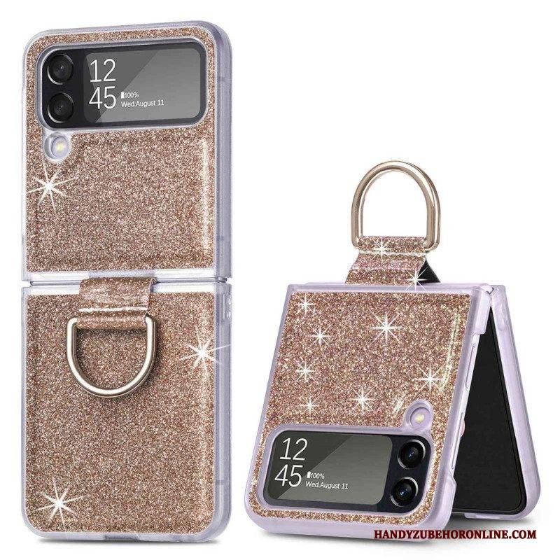 Hülle Für Samsung Galaxy Z Flip 4 Flip Case Pailletten Und Ring