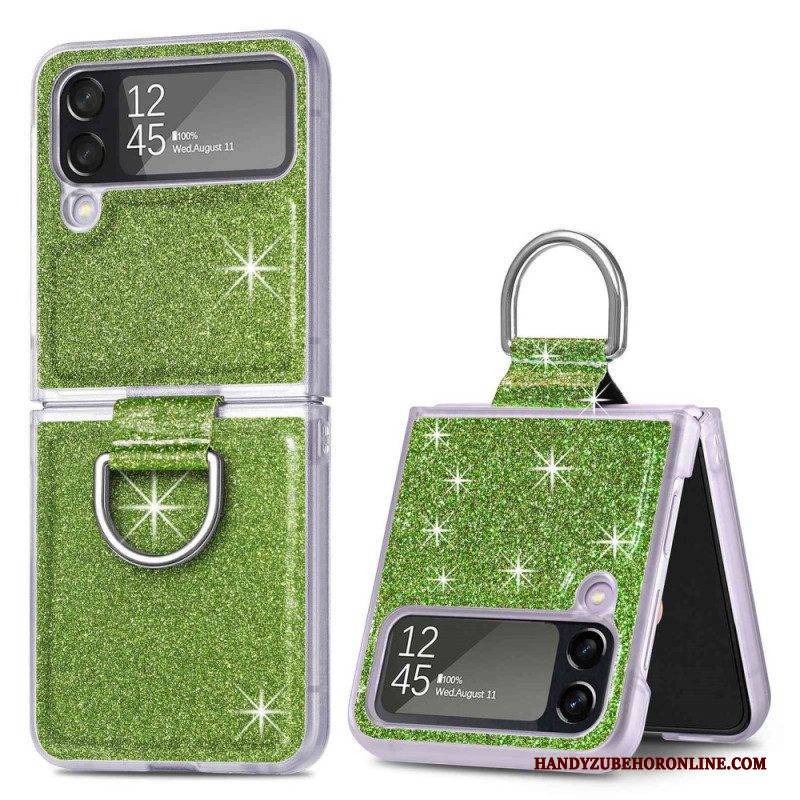 Hülle Für Samsung Galaxy Z Flip 4 Flip Case Pailletten Und Ring