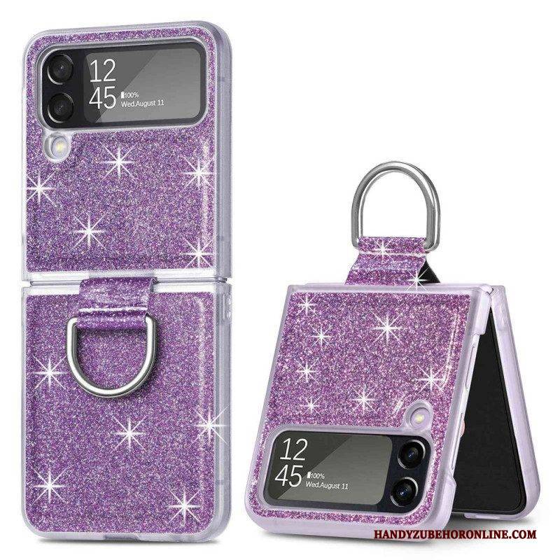 Hülle Für Samsung Galaxy Z Flip 4 Flip Case Pailletten Und Ring