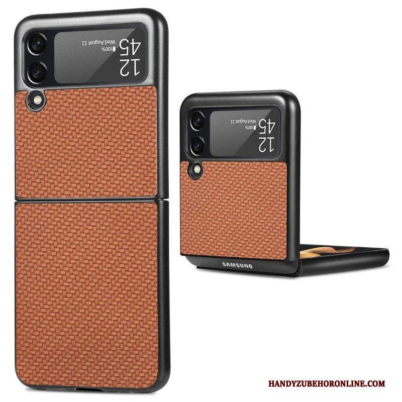 Hülle Für Samsung Galaxy Z Flip 4 Flip Case Strukturierte Kohlefaser