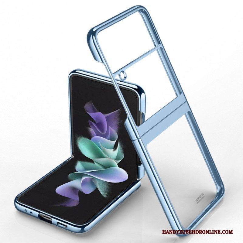 Hülle Für Samsung Galaxy Z Flip 4 Flip Case Transparente Umrisse Aus Metall