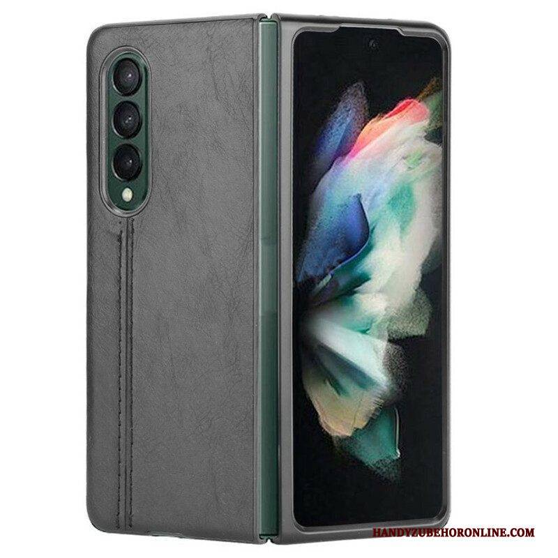 Hülle Für Samsung Galaxy Z Fold 3 5G Couture-ledereffekt