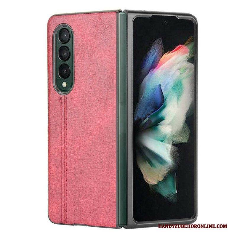 Hülle Für Samsung Galaxy Z Fold 3 5G Couture-ledereffekt