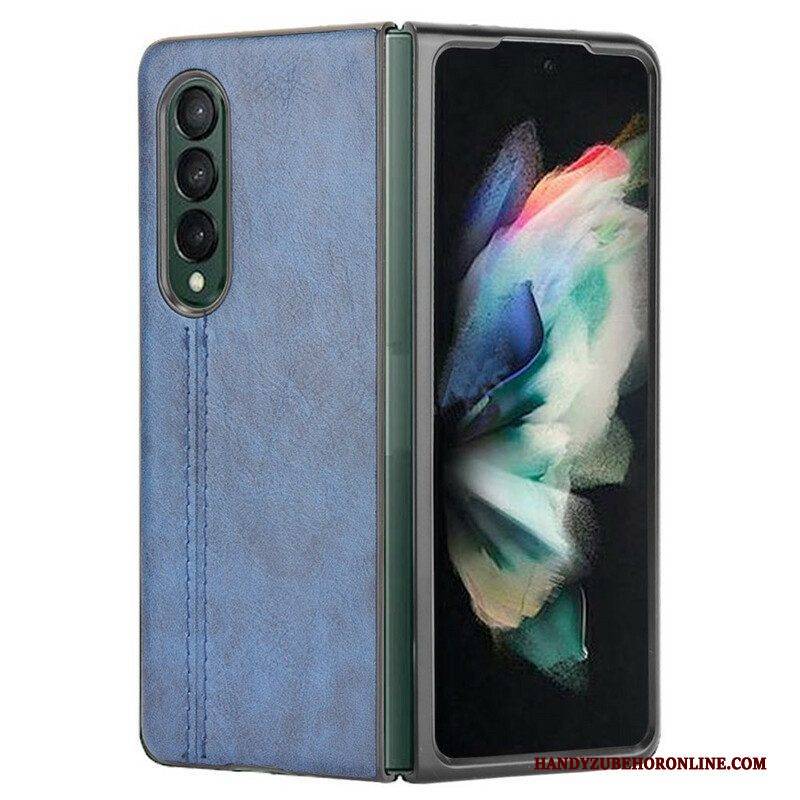 Hülle Für Samsung Galaxy Z Fold 3 5G Couture-ledereffekt