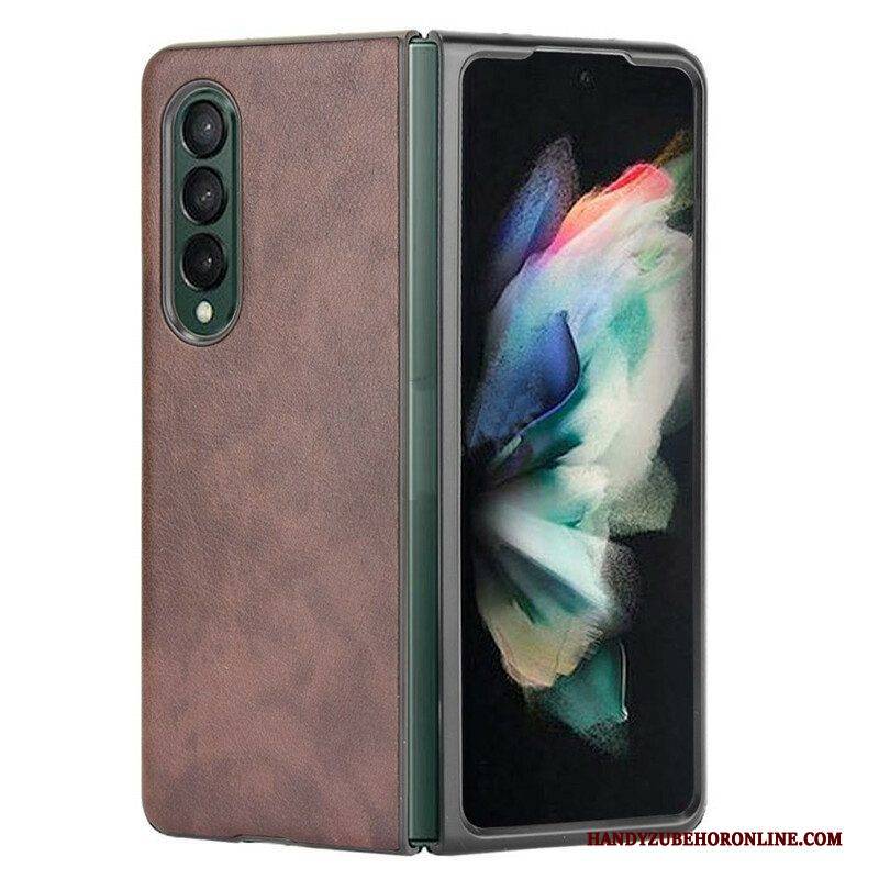 Hülle Für Samsung Galaxy Z Fold 3 5G Litschi-ledereffekt