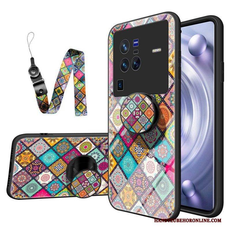 Hülle Für Vivo X80 Pro Patchwork-magnethalter