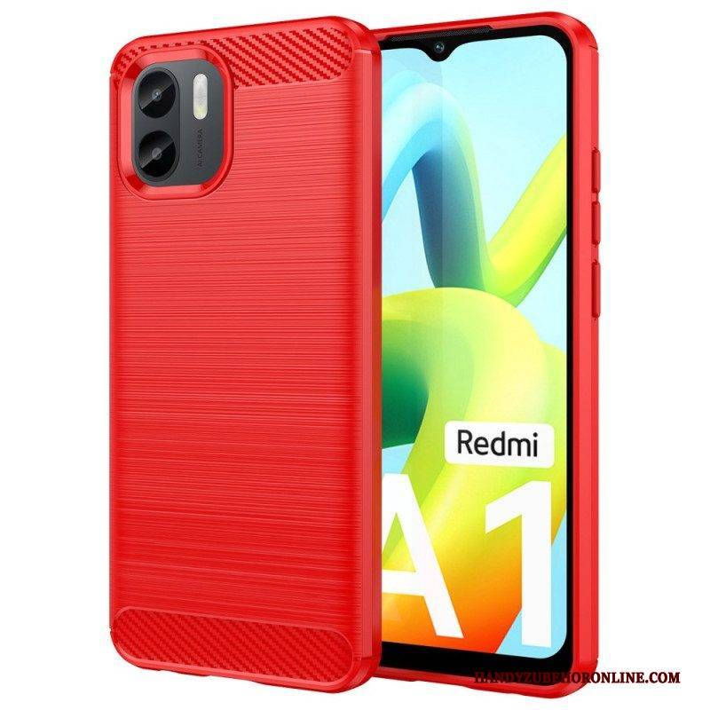 Hülle Für Xiaomi Redmi A1 Gebürstete Kohlefaser