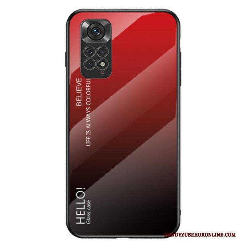 Hülle Für Xiaomi Redmi Note 11 / 11S Gehärtetes Glas Hallo