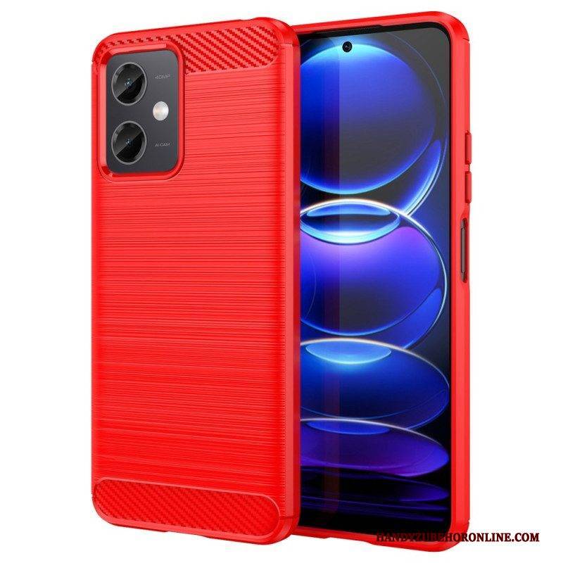 Hülle Für Xiaomi Redmi Note 12 5G Gebürstete Kohlefaser