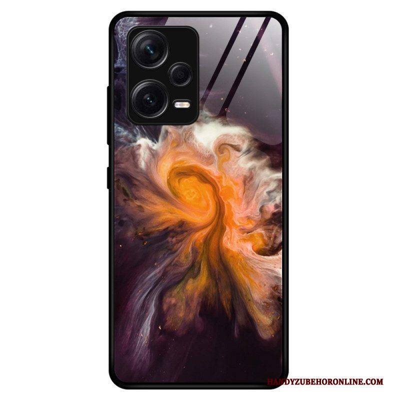 Hülle Für Xiaomi Redmi Note 12 Pro Plus Marmorfarben Gehärtetes Glas