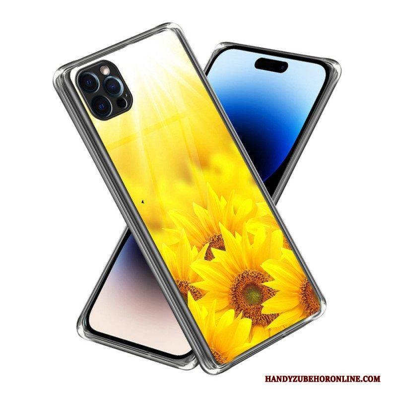 Hülle Für iPhone 14 Pro Max Intensive Sonnenblumen