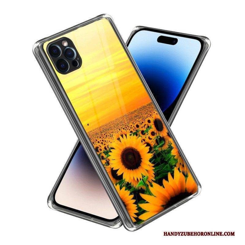 Hülle Für iPhone 14 Pro Max Intensive Sonnenblumen