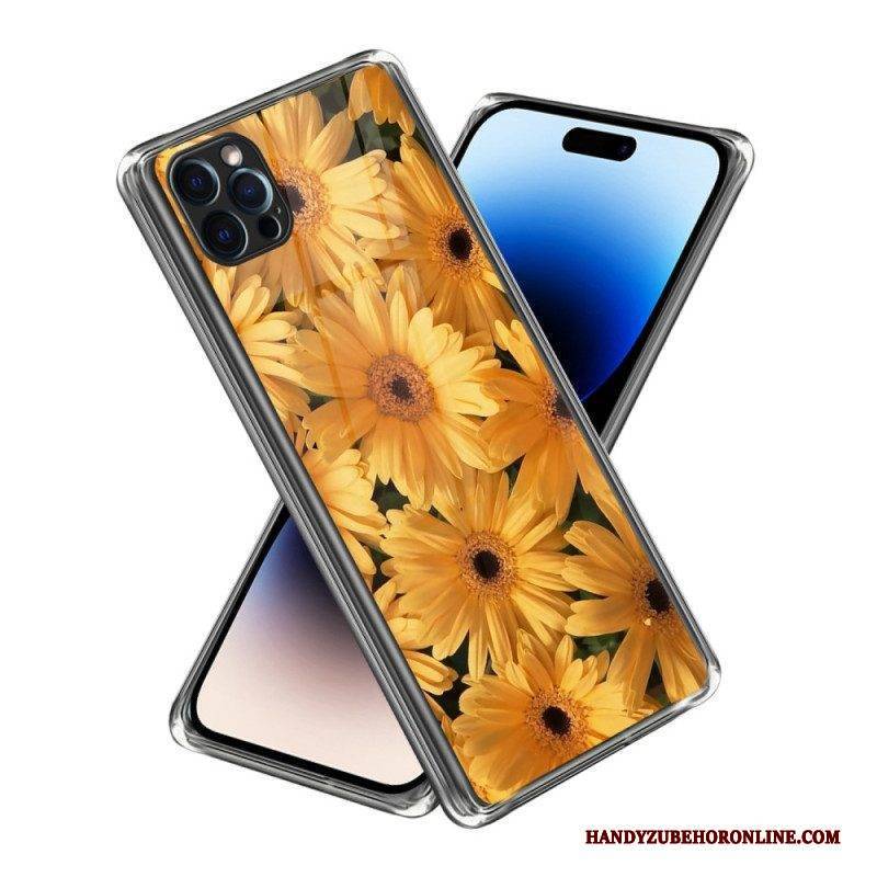 Hülle Für iPhone 14 Pro Max Intensive Sonnenblumen