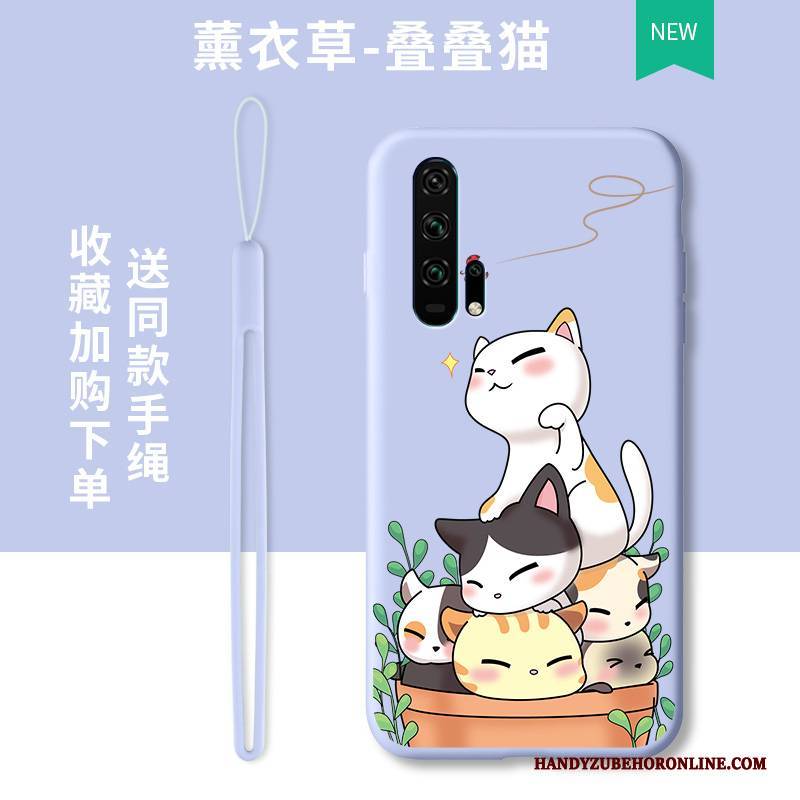 Hülle Honor 20 Pro Karikatur Anti-sturz Trend, Case Honor 20 Pro Taschen Lichtfarbe Lila