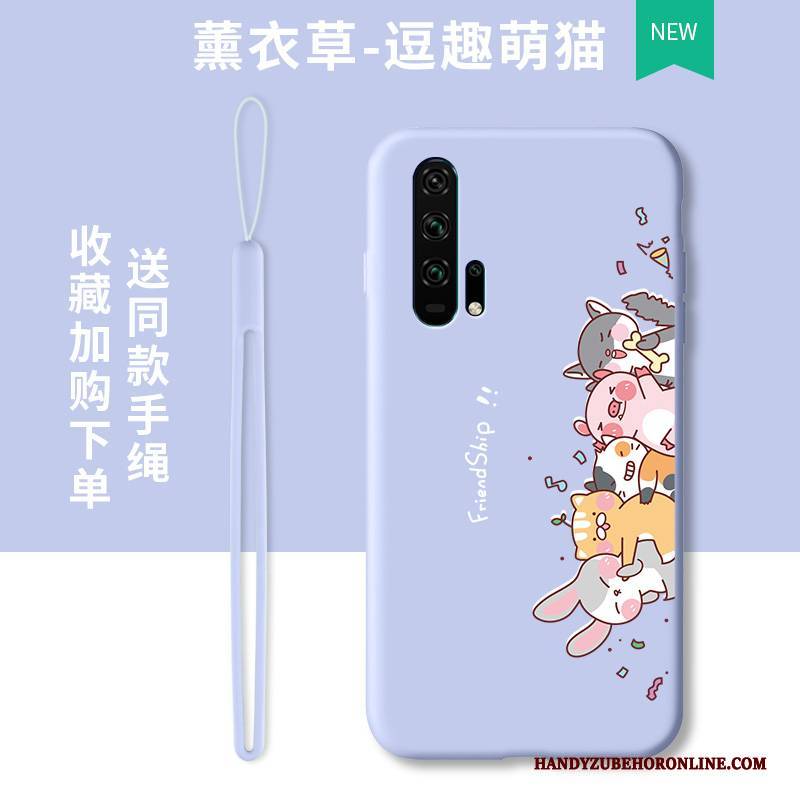 Hülle Honor 20 Pro Karikatur Anti-sturz Trend, Case Honor 20 Pro Taschen Lichtfarbe Lila