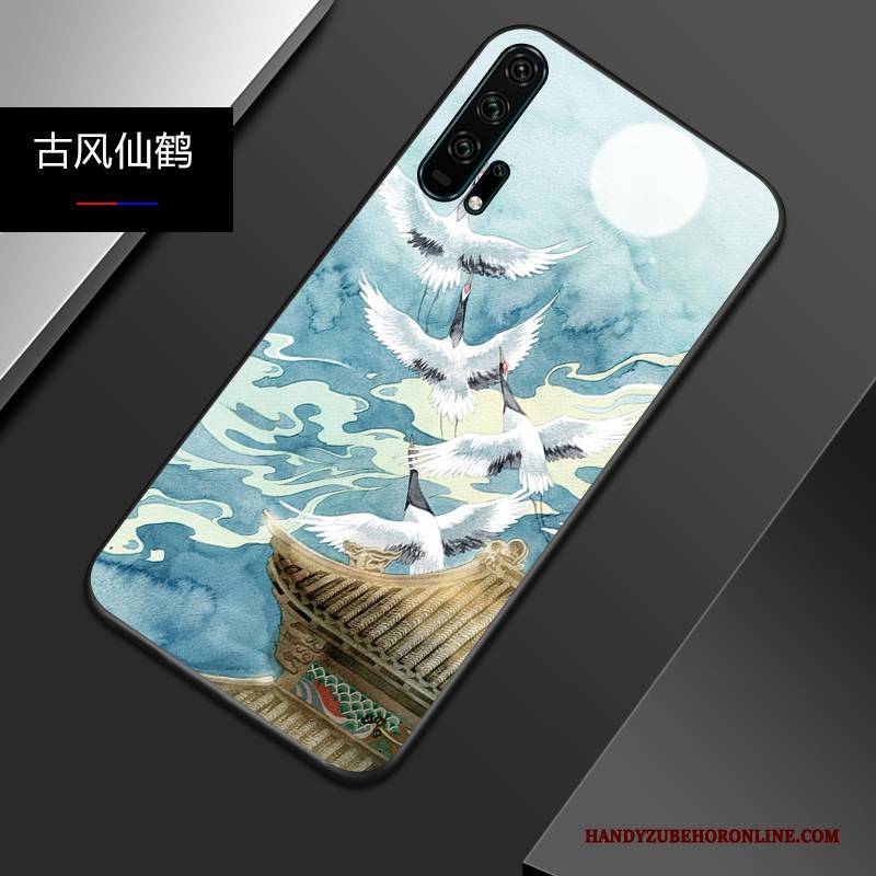 Hülle Honor 20 Pro Silikon Chinesische Art Nubuck, Case Honor 20 Pro Weiche Persönlichkeit Trendmarke