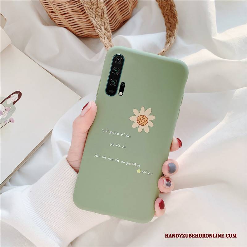 Hülle Honor 20 Pro Silikon Handyhüllen Grün, Case Honor 20 Pro Schutz Nubuck Anti-sturz