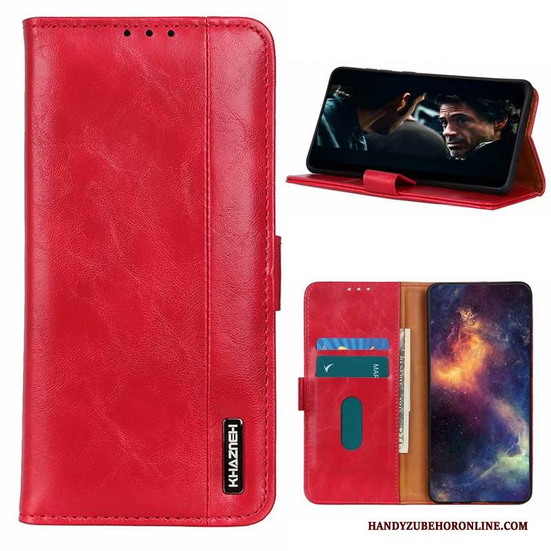 Hülle Honor 30 Leder Handyhüllen Rot, Case Honor 30 Taschen High-end