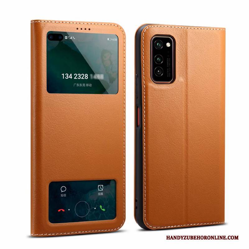 Hülle Honor 30 Pro Schutz Rot Handyhüllen, Case Honor 30 Pro Leder