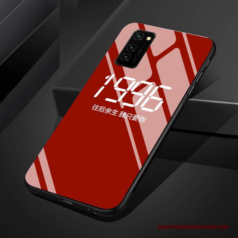 Hülle Honor 30 Pro Silikon Geburtstag Glas, Case Honor 30 Pro Rot Handyhüllen