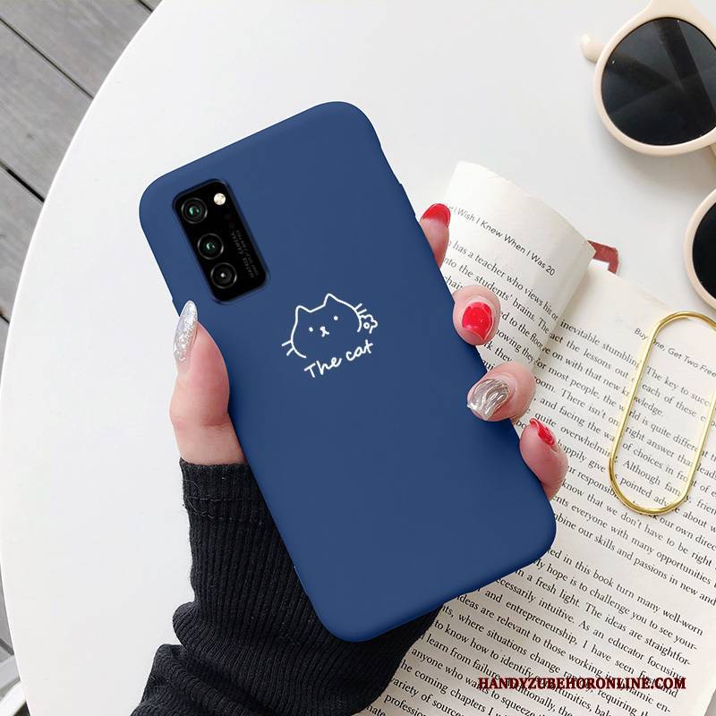 Hülle Honor 30 Pro Silikon Katzen Hund, Case Honor 30 Pro Mode Blau Persönlichkeit