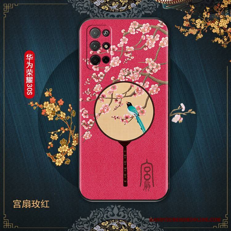 Hülle Honor 30s Kreativ Chinesische Art Neu, Case Honor 30s Weiche Anti-sturz Blau