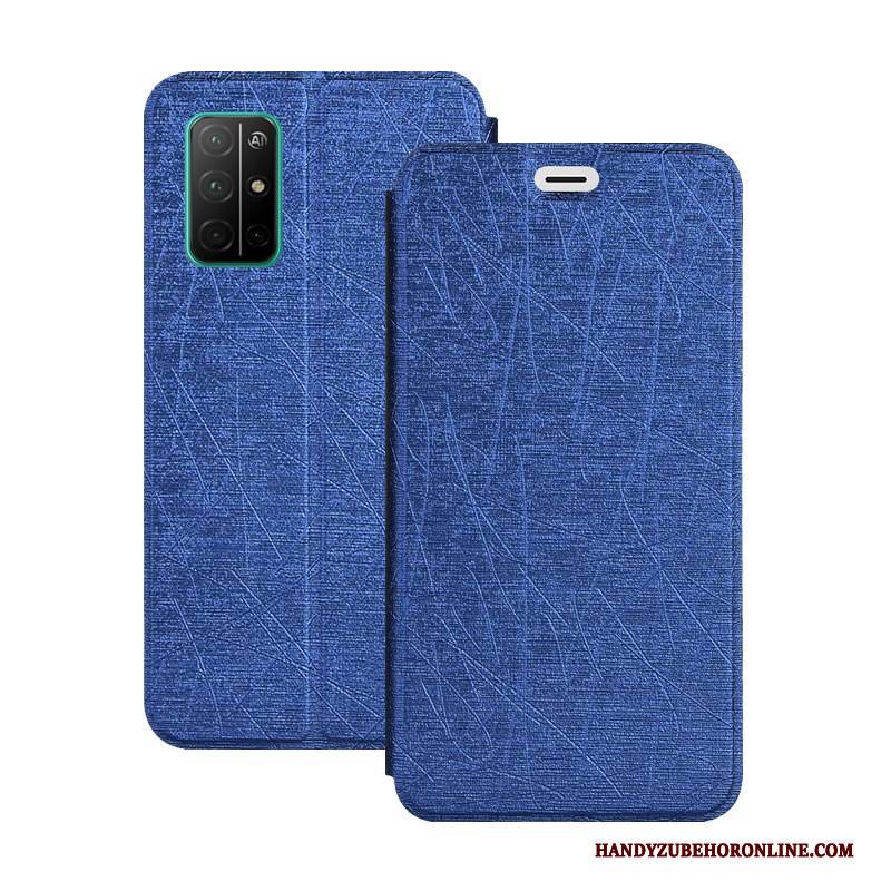 Hülle Honor 30s Lederhülle Handyhüllen Blau, Case Honor 30s Silikon