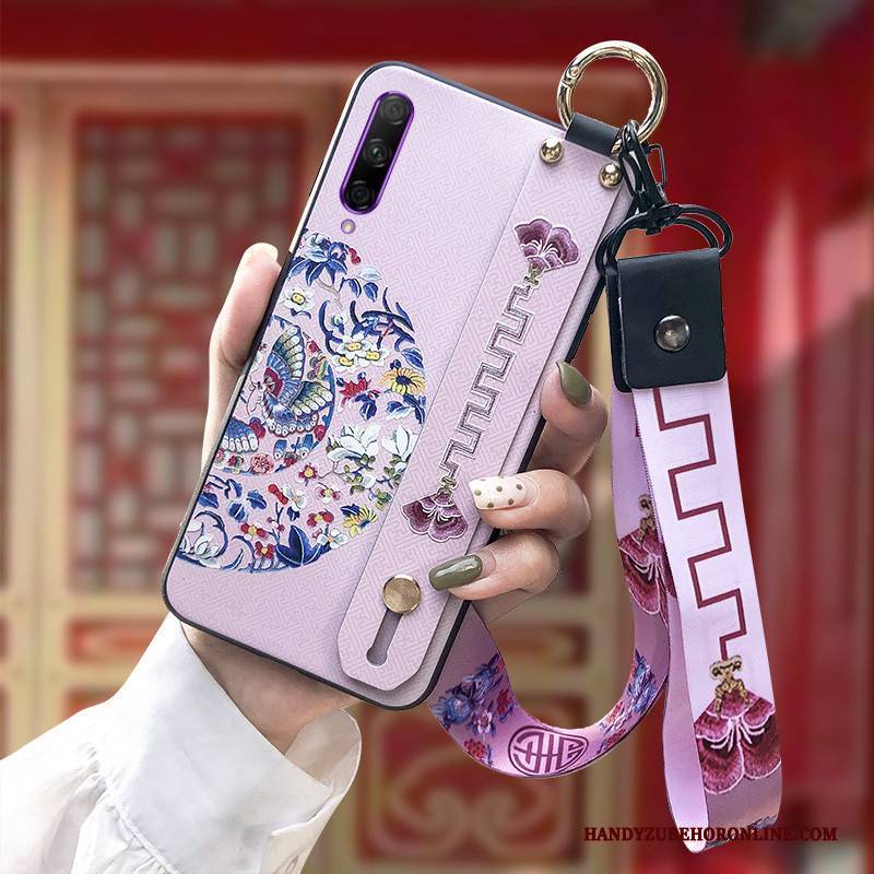 Hülle Honor 9x Pro Prägung Anti-sturz Rot, Case Honor 9x Pro Silikon Hängende Verzierungen Chinesische Art